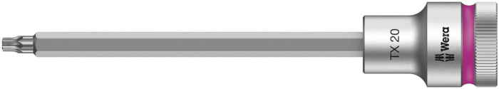 8767 C HF TORX® zástrčný nástavec Zyklop, s přidržovací funkcí, upínací část 1/2", TX 20 x 140 mm
