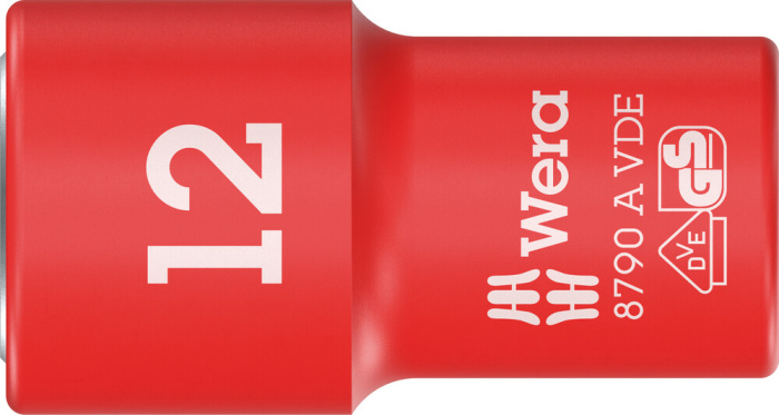 8790 A Nástrčná hlavice Zyklop, izolované provedení, s připojovacím rozměrem 1/4", 12 x 41 mm