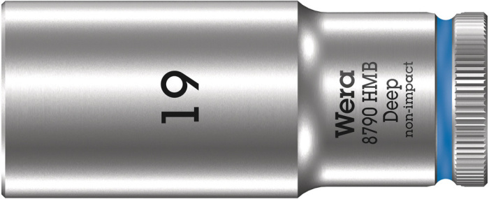 8790 HMB Deep Nástrčná hlavice, upínací část 3/8", 19 x 64 mm