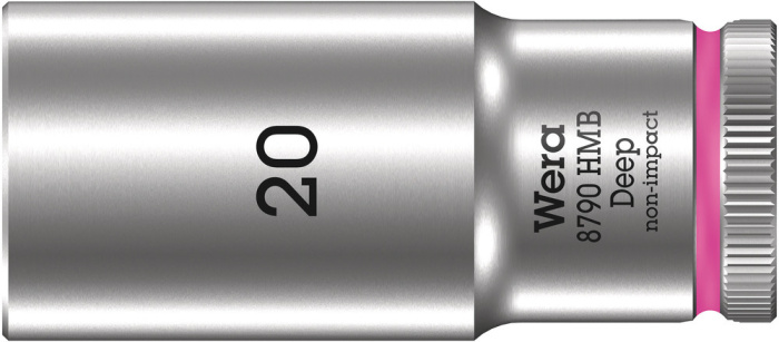 8790 HMB Deep Nástrčná hlavice, upínací část 3/8", 20 x 64 mm