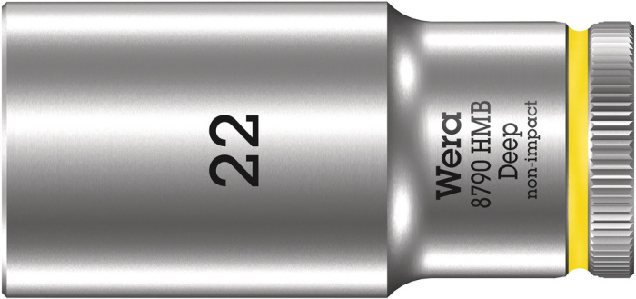 8790 HMB Deep Nástrčná hlavice, upínací část 3/8", 22 x 64 mm