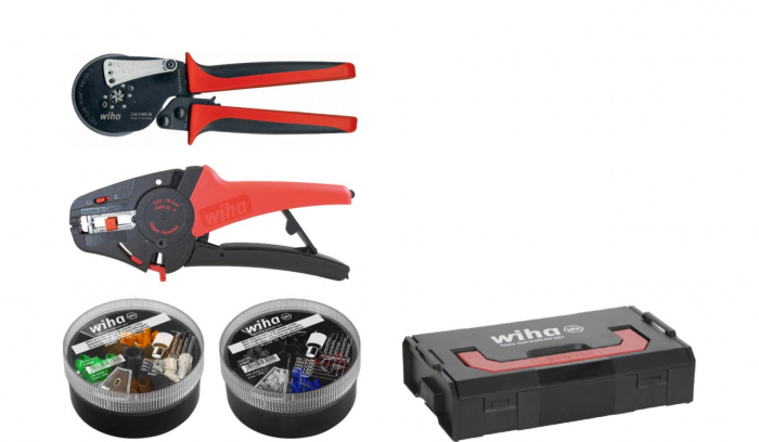 Wiha Odizolovací a krimpovací nástroj, 5dílná sada s dutinkami vodičů, 500 St., barevný kód 1 (FR) v L-Boxx Mini (43985)