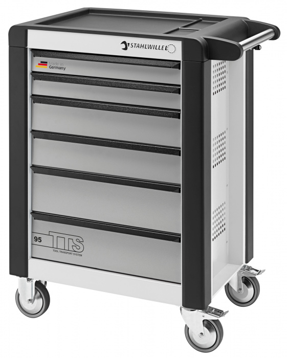 VOZÍK NA NÁŘADÍ, BÍLÁ, 6 ZÁSUVEK