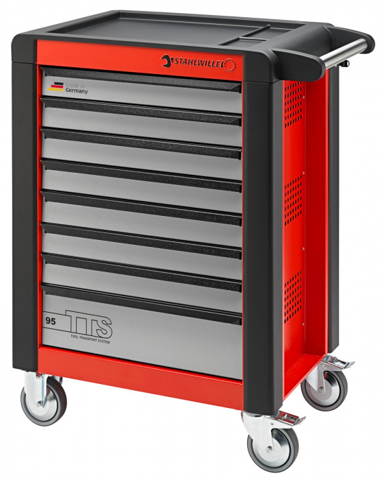 Vozík na nářadí TTS 8   červený, RAL 3020  823mm x Š.497mm x V.1021mm