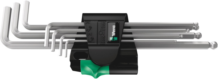 950/7 Hex-Plus Magnet 1 Magnetická sada úhlových klíčů, metrická, chromovaná, 7 dílný