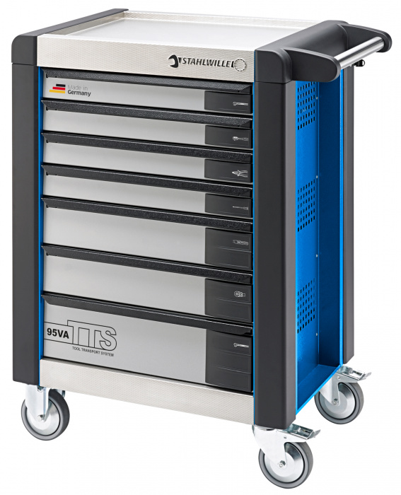 Vozík na nářadí TTS 7   modrý, RAL 2703035  823mm x Š.499mm x V.912mm