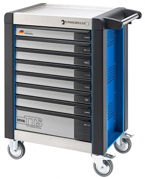 Vozík na nářadí TTS 8   modrý, RAL 2703035  823mm x Š.499mm x V.912mm