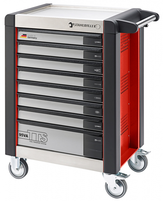 Vozík na nářadí TTS 8   červený, RAL 3020  823mm x Š.499mm x V.912mm