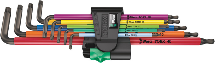 967/9 TX XL Multicolour 1 Sada dlouhých úhlových klíčů TORX®, 9 dílný