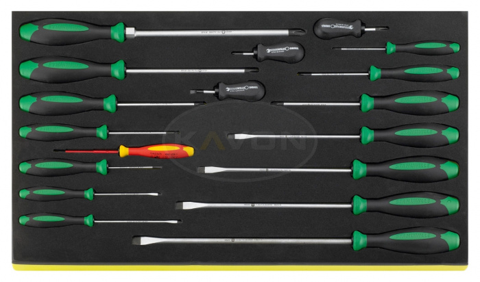 SADA ŠROUBOVÁKŮ DRALL VE VLOŽCE TSC 4620/4660VDE - 18 DÍLNÁ
