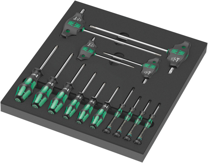 9712 Šroubováky TORX® HF v pěnové vložce, set 1, 14 dílný