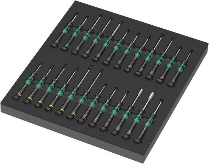9715 Šroubováky Kraftform Micro v pěnové vložce, set 1, 24 dílný