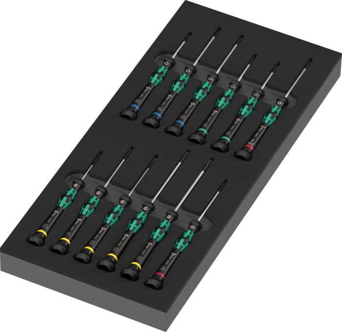 9716 Sada šroubováků Kraftform Micro Set 2 v pěnové vložce, 13 dílný