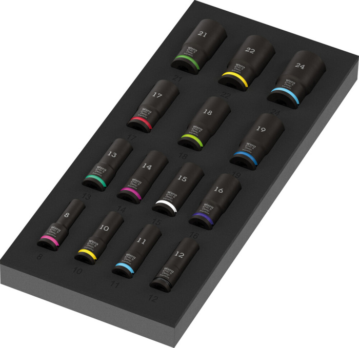 9728 Sada nástrčných hlavic Zyklop B 3/8" Impaktor Deep Set 1 v pěnové vložce, 15 dílný