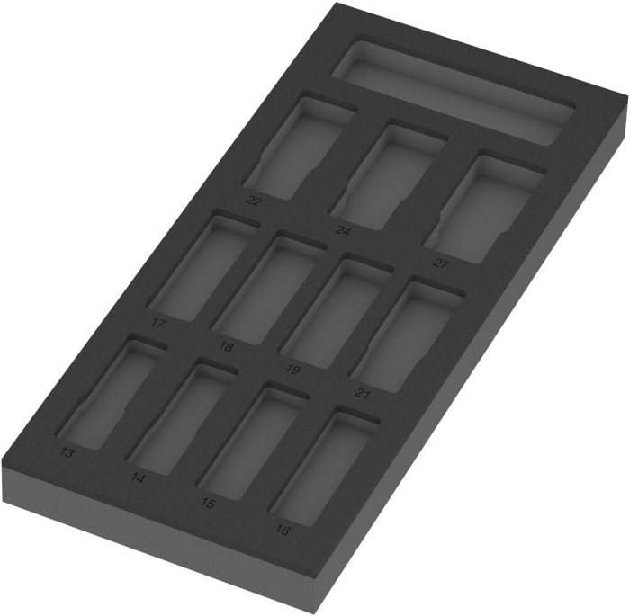 9825 Zyklop C, 1/2", nástrčná hlavice Impaktor Deep v pěnové vložc, set 1, bez nářadí, 172 x 30 x 392 mm