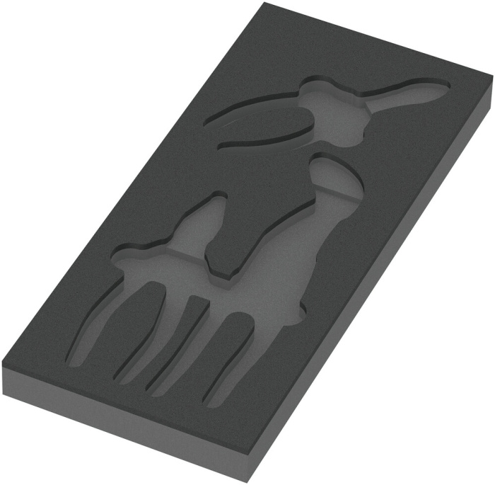 9880 Kleště KNIPEX v pěnové vložce, set 1, bez nářadí, 172 x 30 x 392 mm