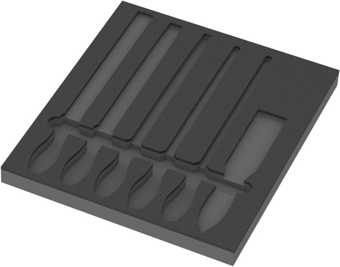9883 Pilníky PFERD v pěnové vložce, set 1, bez nářadí, 344 x 30 x 392 mm