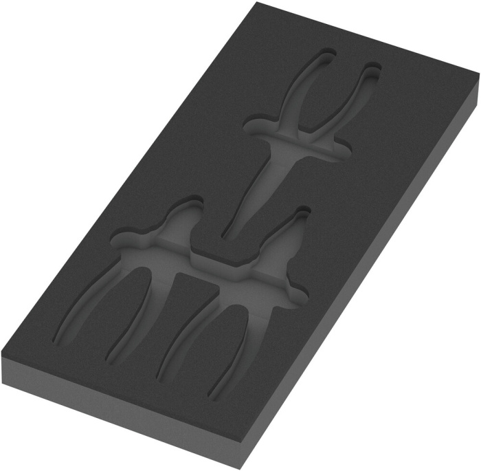 9884 Kleště KNIPEX VDE v pěnové vložc, set 1, bez nářadí, 172 x 30 x 392 mm