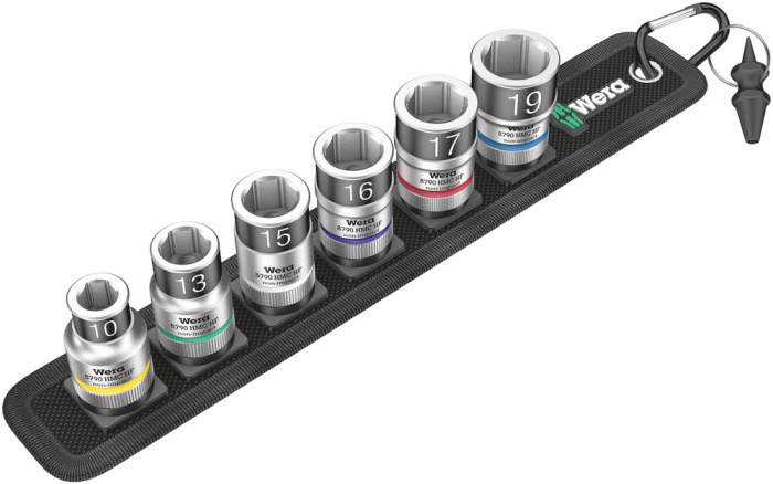 Belt C 1 sada nástrčných hlavic ("ořechů") Zyklop, s přidržovací funkcí, upínací část 1/2", 7 dílný