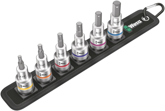 Belt C 2 sada zástrčných nástavců na šrouby s vnitřním šestihranem, s přidržovací funkcí, upínací část 1/2", 6 dílný