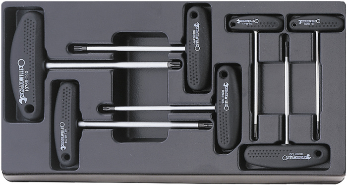 Šroubováky TORX® s rukojetí T 10 - T 40 s dutým hrotem (TORX® TAMPER RESISTANT)   ES 10769B/7 1/3- 7-ks.