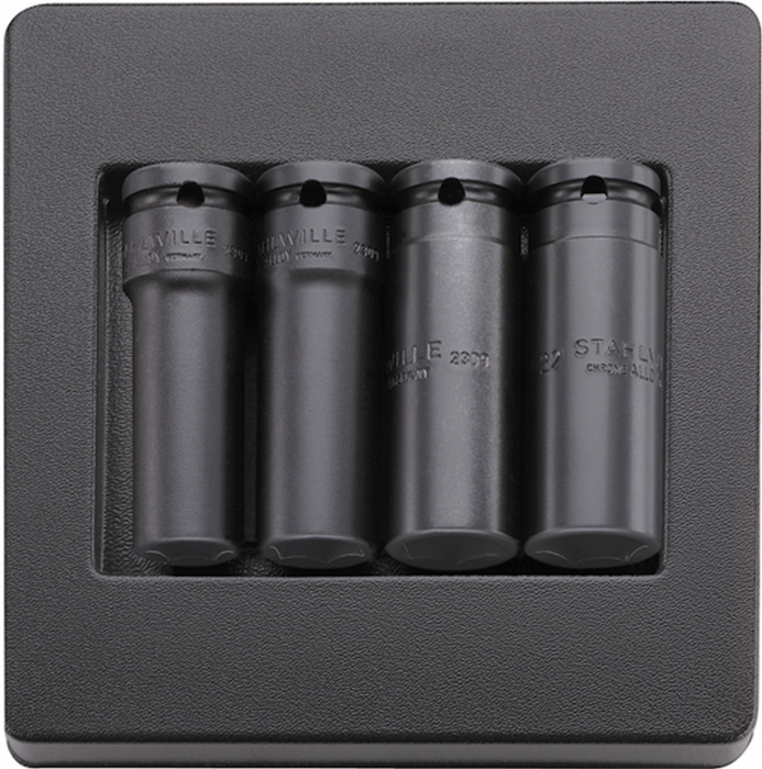 Rázové nástrčné hlavice IMPACT 1/2", dlouhé   ES 2309/4 1/6- 4-ks.