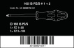 165 iS PZ/S # 1 + 2 sada šroubováků Kraftform Plus série 100. Se zúženým průměrem čepele, 2 dílný