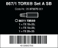 867/1 SB Bity TORX®, 3 dílný