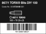 867/1 Bity TORX® DIY 100, TX 20 x 25 mm, 100 dílný