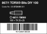 867/1 Bity TORX® DIY 100, TX 25 x 25 mm, 100 dílný
