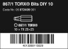 867/1 DIY Bity TORX®, TX 25 x 25 mm, 10 dílný