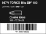 867/1 Bity TORX® DIY 100, TX 30 x 25 mm, 100 dílný