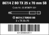 867/4 Z SB Bity TORX® BO s otvorem, TX 25 x 70 mm, 2 dílný