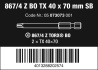 867/4 Z SB Bity TORX® BO s otvorem, TX 40 x 70 mm, 2 dílný