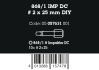 868/1 IMP DC DIY Impaktor bity s vnitřním čtyřhranem, # 2 x 25 mm, 10 dílný
