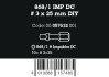 868/1 IMP DC DIY Impaktor bity s vnitřním čtyřhranem, # 3 x 25 mm, 10 dílný