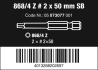 868/4 Z SB Bity s vnitřním čtyřhranem, # 2 x 50 mm, 2 dílný
