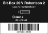 Bit-Box 20 V s vnitřním čtyřhranem, # 2 x 25 mm, 20 dílný