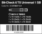 Bit-Check 6 TX Universal 1 SB, 6 dílný
