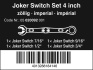 6001 Joker Switch 4 Imperial Set 1 Sada ráčnových očkoplochých klíčů, palcový, 4 dílný