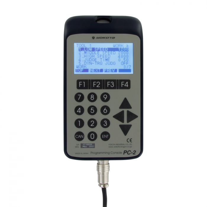 Programovací konzole pro nastavení parametrů utahování