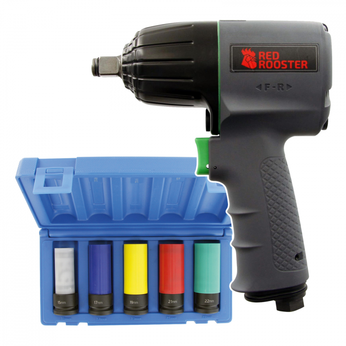 RR-18N T SET - Rázový utahovák 1/2 with set sockets