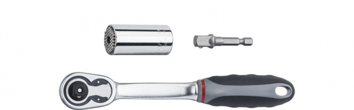 Wiha Sada vložek nástrčných klíčů Gripper Šestihran s ráčnou 3/8" a adaptérem pro šroubovák v blistru 3díl. (20783)