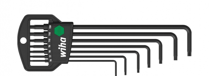 Wiha Sada zástrčných klíčů v držáku Classic TORX® MagicSpring® 8díl. úprava chemickým černěním v blistru (33754)