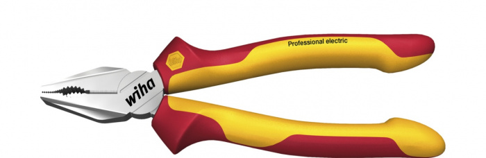 Wiha Kombinované kleště Professional electric s DynamicJoint® a OptiGrip se zvláště dlouhým stříhacím břitem 200&#160;mm, 8" (27419)