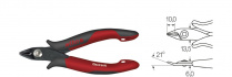 Wiha Kleště štípací stranové Electronic široká, špičatá hlava s malým břitem 135 mm, 5 1/3" (27393)