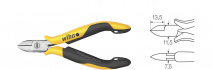 Wiha Kleště štípací stranové Professional ESD široká, polokruhová hlava s břitem 115 mm, 4 1/2" (27448)
