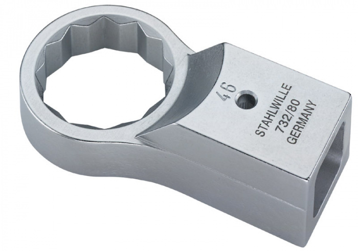 KONCOVKA OČKOVÁ 732/80 VELIKOST 60 mm PRO MOMENTOVÉ KLÍČE SE ČTYŘHRANEM 24,5x28 mm