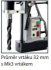 Výkonná vrtačka s Mk3. 240V