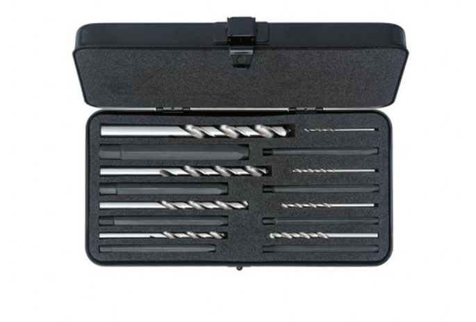 VYTAHOVAČ ŠROUBŮ SE SPIRÁLOVÝM VRTÁKEM, SADA 16 DÍLŮ